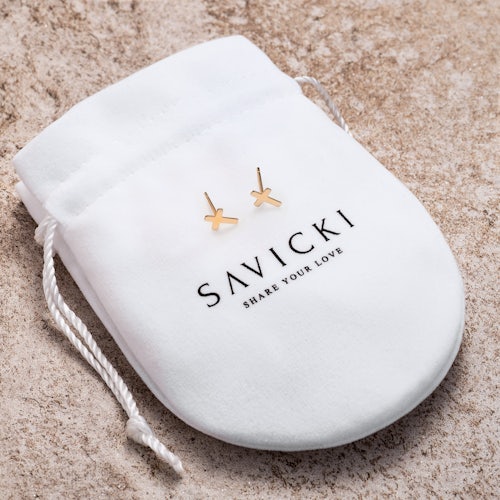 Kolczyki krzyże Savicki: złote